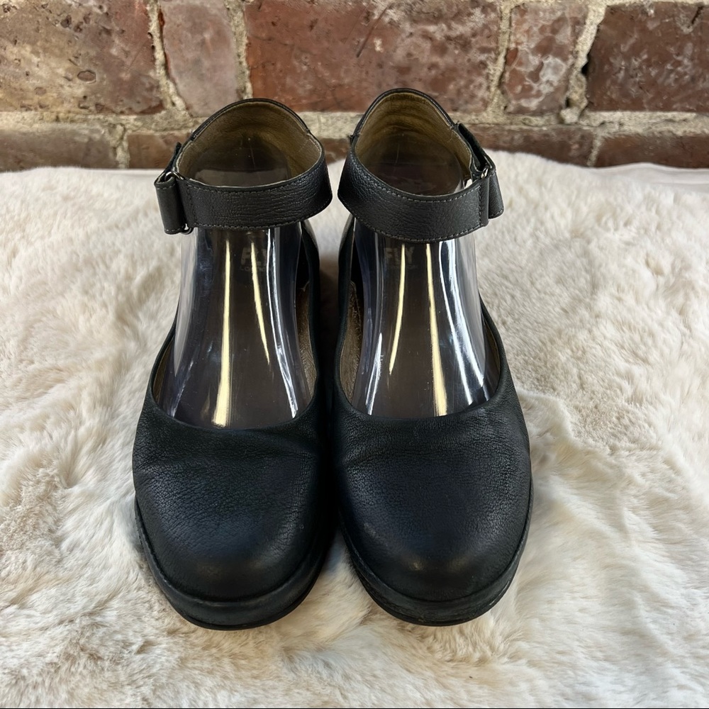 Fly London Gray & Black Wedge Slip-On Shoes Sz 39/9 - Picture 3 of 12